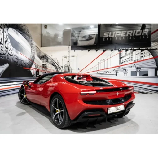 Superior Car Rental - Ferrari 296 GTS - Red - Exclusive Luxury Rent - Avvenice^ Supercar
