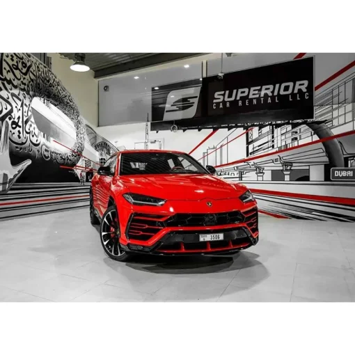 Superior Car Rental - Lamborghini Urus - Red - Exclusive Luxury Rent - Avvenice^ Supercar