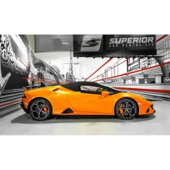 Superior Car Rental - Lamborghini Huracán EVO Spyder - Orange - Exclusive Luxury Rent - Avvenice^ Supercar