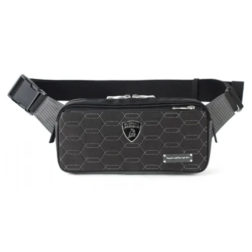 Lamborghini TecknoMonster - Automobili - Zingo Waist Bag in Carbon Fiber and Alcantara® - Black Carpet Collection - Avvenice