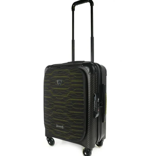 Lamborghini TecknoMonster - Automobili - Trolley - Fastrack Titanium and Alcantara® Wheeled Suitcase - Black Carpet Collection - Avvenice^ Bags & Trolley | Luggage