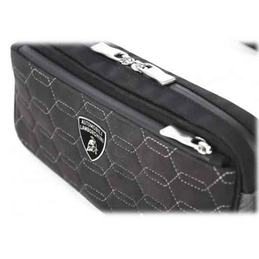 Lamborghini TecknoMonster - Automobili - Zingo Waist Bag in Carbon Fiber and Alcantara® - Black Carpet Collection - Avvenice
