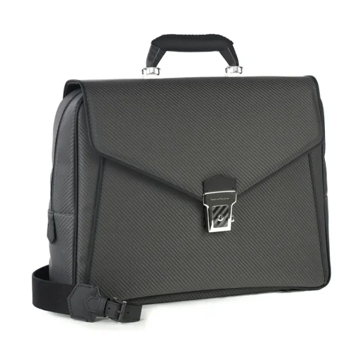 TecknoMonster - Avia Slim - Business Bag in Aeronautical and Leather Carbon Fiber - Luxury - Handmade in Italy - Avvenice^ Bags & Trolley | Bags