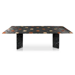 TecknoMonster - Kagrande 8 - Aeronautical Carbon Fiber Board and Double Marble Base Table - Avvenice^ Furniture | Furnishings
