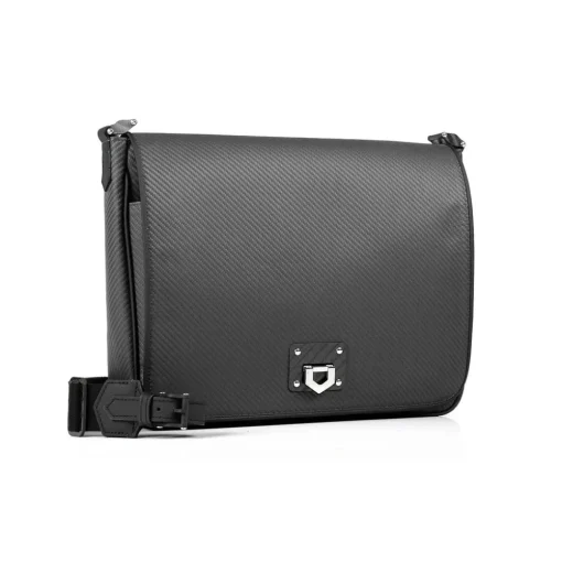 TecknoMonster - Peak Pat Messenger Bag in Carbon Fiber - Black Carpet Collection - Avvenice^ Bags & Trolley | Bags