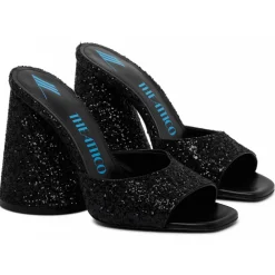 The Attico - Black Calf Leather Luz Mule - Exclusive Luxury Collection - Avvenice