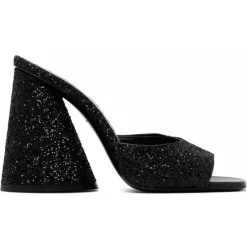 The Attico - Black Calf Leather Luz Mule - Exclusive Luxury Collection - Avvenice