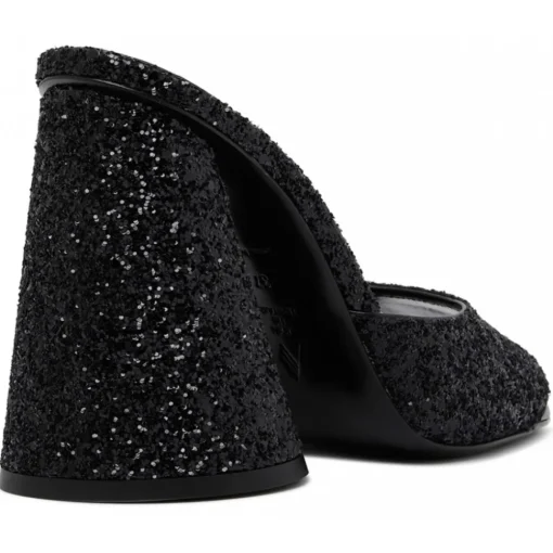 The Attico - Black Calf Leather Luz Mule - Exclusive Luxury Collection - Avvenice