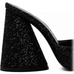 The Attico - Black Calf Leather Luz Mule - Exclusive Luxury Collection - Avvenice
