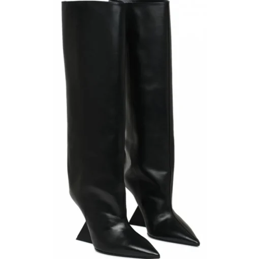 The Attico - Black Cheope Tube Boot - Exclusive Luxury Collection - Avvenice^ Shoes