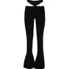 The Attico - Black Cut Out Flared Trousers - Exclusive Luxury Collection - Avvenice^ Trousers