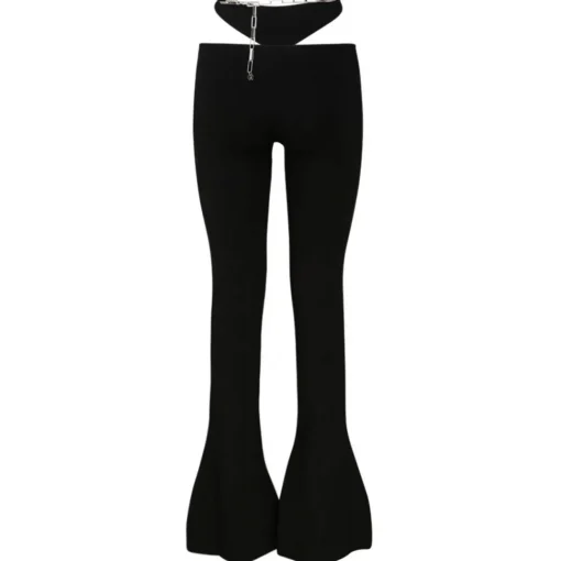 The Attico - Black Cut Out Flared Trousers - Exclusive Luxury Collection - Avvenice^ Trousers
