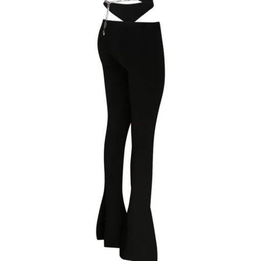 The Attico - Black Cut Out Flared Trousers - Exclusive Luxury Collection - Avvenice^ Trousers