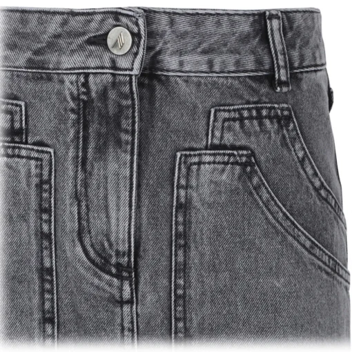 The Attico - Black Denim Mini Skirt - Exclusive Luxury Collection - Avvenice^ Skirts
