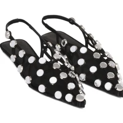 The Attico - Black Grid Ballerina Shoes - Exclusive Luxury Collection - Avvenice