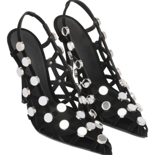 The Attico - Black Grid Pumps - Exclusive Luxury Collection - Avvenice^ Shoes