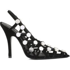 The Attico - Black Grid Pumps - Exclusive Luxury Collection - Avvenice^ Shoes