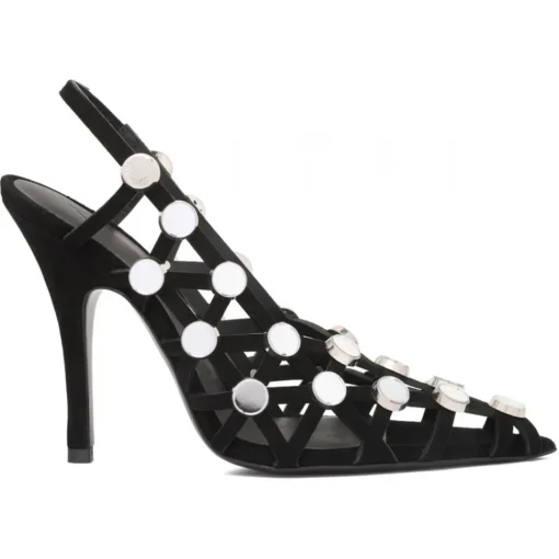 The Attico - Black Grid Pumps - Exclusive Luxury Collection - Avvenice^ Shoes