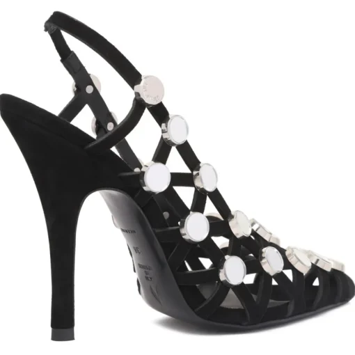 The Attico - Black Grid Pumps - Exclusive Luxury Collection - Avvenice^ Shoes