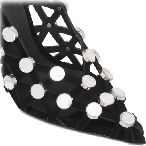 The Attico - Black Grid Pumps - Exclusive Luxury Collection - Avvenice^ Shoes