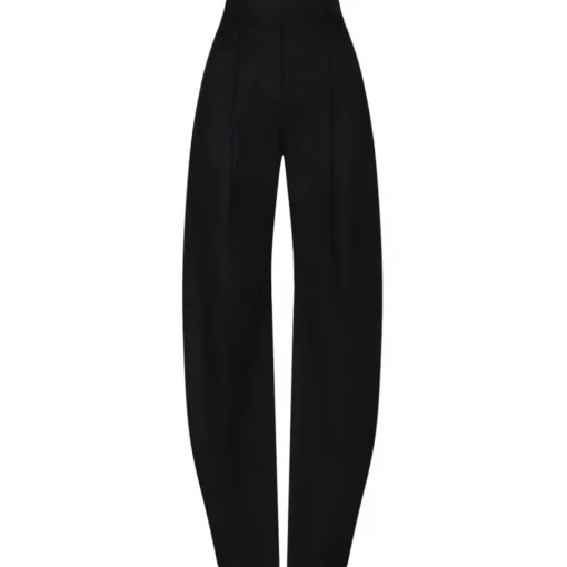 The Attico - Black Pleated Trousers - Exclusive Luxury Collection - Avvenice
