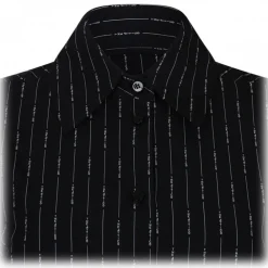 The Attico - Black Striped Shirt Dress - Exclusive Luxury Collection - Avvenice