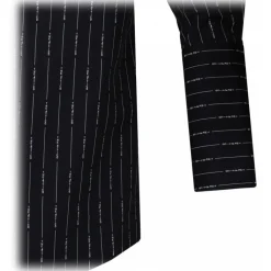 The Attico - Black Striped Shirt Dress - Exclusive Luxury Collection - Avvenice