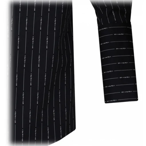 The Attico - Black Striped Shirt Dress - Exclusive Luxury Collection - Avvenice