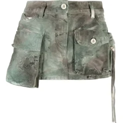 The Attico - Fay Mini Skirt in Green Camouflage - Exclusive Luxury Collection - Avvenice^ Skirts