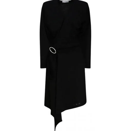 The Attico - Front Slit Long Sleeved Wrap Dress - Exclusive Luxury Collection - Avvenice