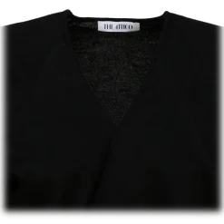 The Attico - Front Slit Long Sleeved Wrap Dress - Exclusive Luxury Collection - Avvenice
