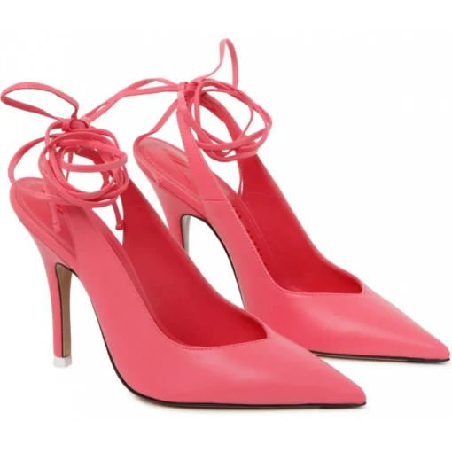 The Attico - Peach Calf Leather Strap Detail Pumps - Exclusive Luxury Collection - Avvenice