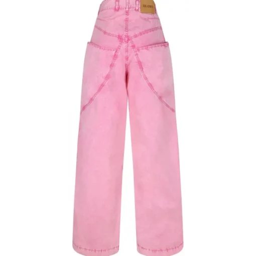 The Attico - Pink Wide Leg Trousers - Exclusive Luxury Collection - Avvenice