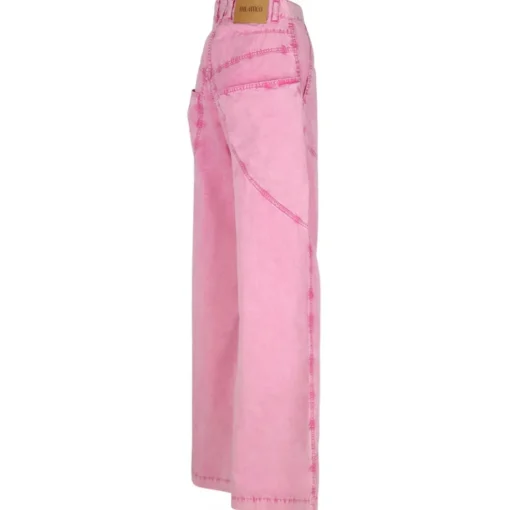 The Attico - Pink Wide Leg Trousers - Exclusive Luxury Collection - Avvenice