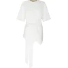 The Attico - White Cotton Front Tie T-Shirt - Exclusive Luxury Collection - Avvenice