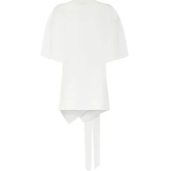 The Attico - White Cotton Front Tie T-Shirt - Exclusive Luxury Collection - Avvenice