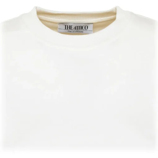 The Attico - White Cotton Front Tie T-Shirt - Exclusive Luxury Collection - Avvenice