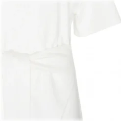 The Attico - White Cotton Front Tie T-Shirt - Exclusive Luxury Collection - Avvenice