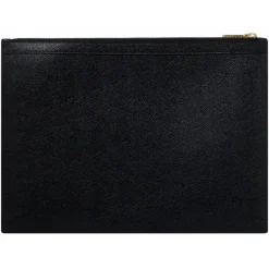 Thom Browne - Black Leather Logo Stamp Document Holder - Exclusive Luxury Collection - Avvenice