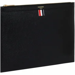 Thom Browne - Black Leather Logo Stamp Document Holder - Exclusive Luxury Collection - Avvenice