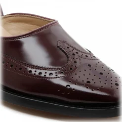 Thom Browne - Burgundy Calf Leather Slip On Brogues - Exclusive Luxury Collection - Avvenice