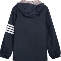 Thom Browne - Dark Blue Hooded Jacket - Exclusive Luxury Collection - Avvenice^ Jackets