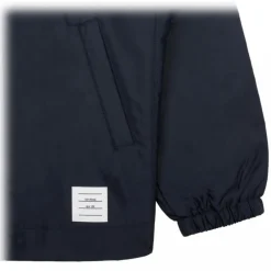 Thom Browne - Dark Blue Hooded Jacket - Exclusive Luxury Collection - Avvenice^ Jackets