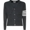 Thom Browne - Dark Grey 4-Bar Cardigan - Exclusive Luxury Collection - Avvenice^ Knitwears
