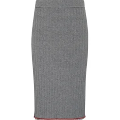 Thom Browne - Light Grey Cashmere Pencil Skirt - Exclusive Luxury Collection - Avvenice^ Skirts