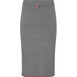 Thom Browne - Light Grey Cashmere Pencil Skirt - Exclusive Luxury Collection - Avvenice