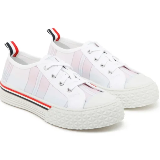 Thom Browne - Light Pink Canvas Collegiate Low Top Trainers - Exclusive Luxury Collection - Avvenice^ Shoes