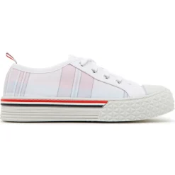 Thom Browne - Light Pink Canvas Collegiate Low Top Trainers - Exclusive Luxury Collection - Avvenice^ Shoes