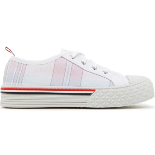 Thom Browne - Light Pink Canvas Collegiate Low Top Trainers - Exclusive Luxury Collection - Avvenice^ Shoes