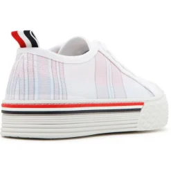 Thom Browne - Light Pink Canvas Collegiate Low Top Trainers - Exclusive Luxury Collection - Avvenice^ Shoes